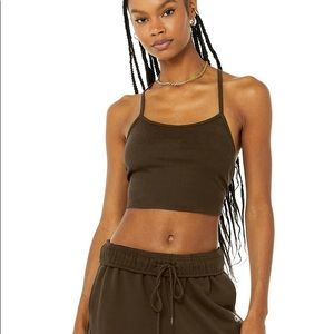 Alosoft Ribbed Crop Calm Tank